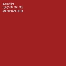 #A02021 - Mexican Red Color Image